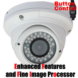 4-9mm Manual Zoom Lens , 540TV Lines LED Vandal Proof Dome Camera, 30M IR