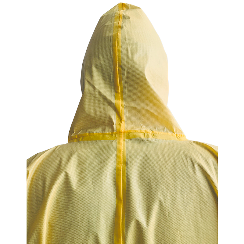 PE Type 3 Disposable Coveralls With Tape Disposable Chemical Coverall For Oil Cleaning