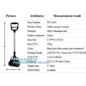 China Jumbo pooper scooper, Indoor/Outdoor Long Handle Pet Dog Poop Scoop With Pickup Waste Bag, Custom Foldable New Dog Scoop on sale