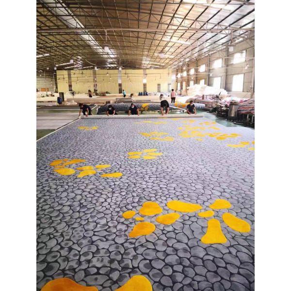 100% Handmade Seasonal Customized Shape Zealand Wool and Silk Carpet for Living Room