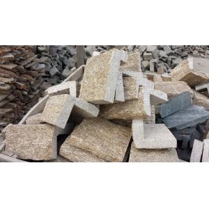 Yellow Granite Retaining Wall Natural Stone Cladding Granite Backsplash Wall