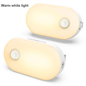 0.3W 500mAh Amber Plug In Smart Motion Sensor Night Light With Adjustable