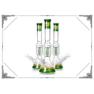 Cheap 14 Inches Borosilicate Glass Water Pipe With 8 Arms Tree Perc Bongs for sale