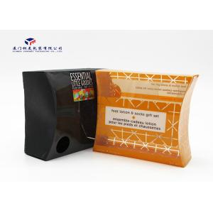 China Orange / Black Pillow Box For Bath Set Custom Printed Plastic Boxes 13X4.5X11.5cm on sale