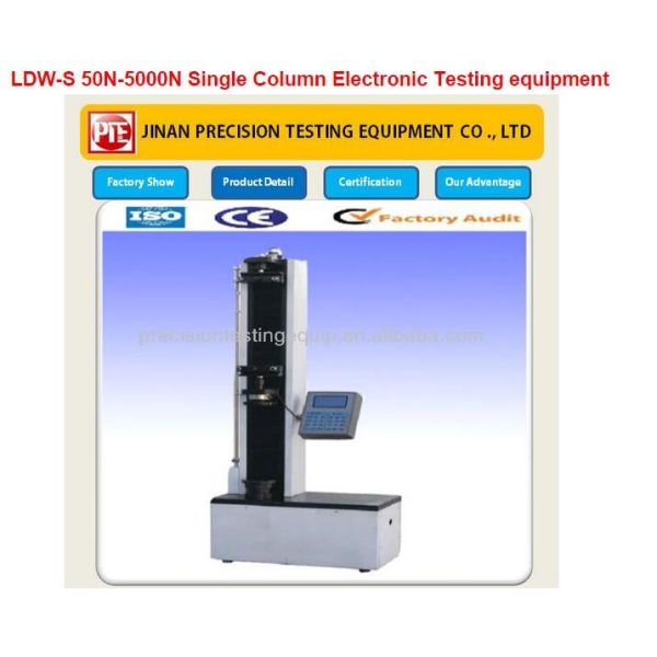 Quality LDW-S 50N-5000N Single Column Electronic Testing equipment wholesale