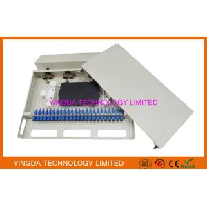 Cheap 1U 24 Port 19&quot; SC SM 24 Cores Fiber Patch Panel SC Pigtail And SC Adapters for sale