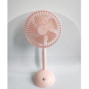 Pink Portable DC Rechargeable Fan , 6 Inch Mini Usb Hand Fan Low Noise
