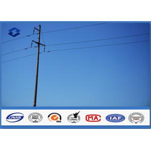 Anticorrosive Round / Conical Steel Utility Pole High strength low alloy