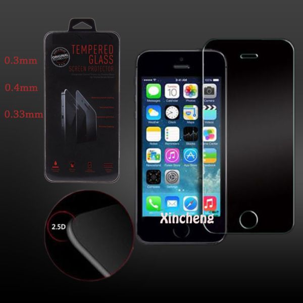 Quality Tempered Glass Screen Protector Film Guard for iPhone 5S wholesale