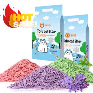 Cheap Lavender Scent Dust Free Crushed Tofu Cat Litter For Feline Friend for sale