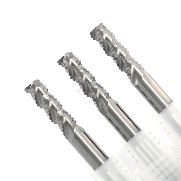 HRC50 Inch Size Carbide 3 Flute Roughing End Mill For Aluminum Or Soft Metal