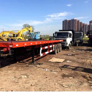 20 Ft Tri Axles Used Truck Trailers Single Drum Roller For Transportation