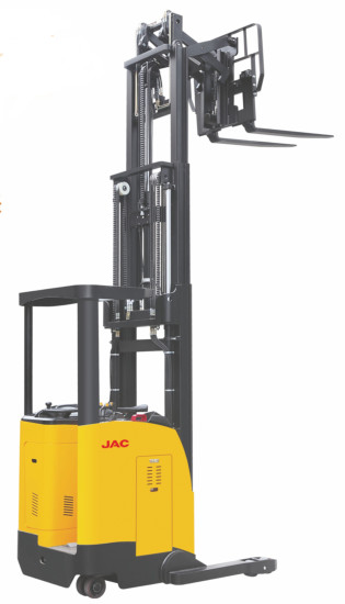 Quality Narrow Aisle Fork Reach Truck Forklift 1.5 Ton Capacity Seated Type Single Scissor wholesale