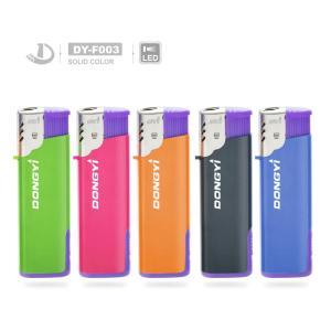 Colorful Dy-F003 LED Light Windproof Electronic Lighter Customization Plastic