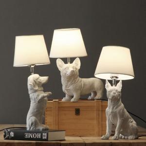 China Danish Designer Table Lamp Resin Pet Dog Table Lamps For Living Room Bedroom Study Desk Light(WH-MTB-10) on sale