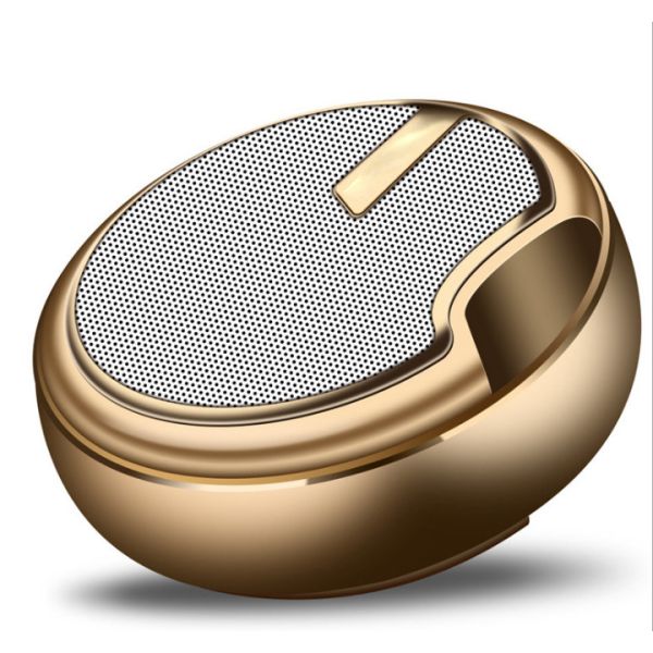 Aux Line Tf Card Wireless Bluetooth Speakers Hd Sound Gold Color Bluetooth 4.2