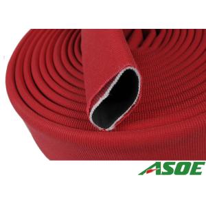 Cheap EPDM Lined Red Red Lay Flat Fire Hose Abrasion Resistance Plain Weave for sale