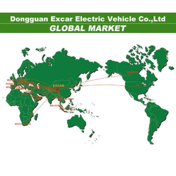 4 seats electric golf car Lithium battery in 2 seats with 2 flip seats golf cart 8