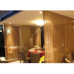 Flexible Metal Coil Curtain , Metal Chain Drapes For Window / Room Divider