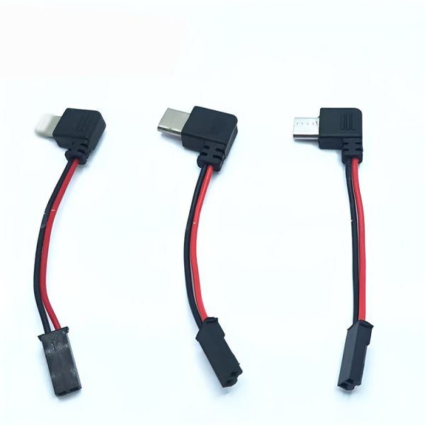 90 Degree Right Angle USB 8 Pin Micro Type C to JST SYP Connector Cable for