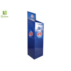 Blue Floor POP POS Displays Pocket Voting Corrugated Tall Cardboard Letter Box