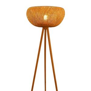 Weaving rattan wicker bamboo floor lamp for living room minimalist light（WH-WFL