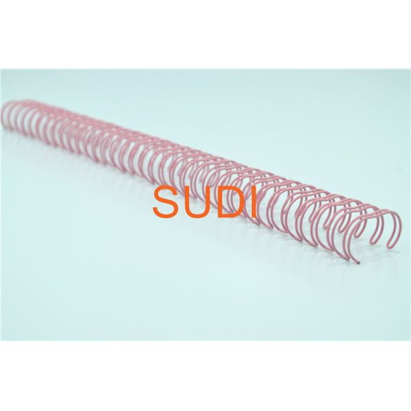 Quality 7/8" 22.2mm 2:1 Pitch Pink Wire-O Binding For Book Binding wholesale
