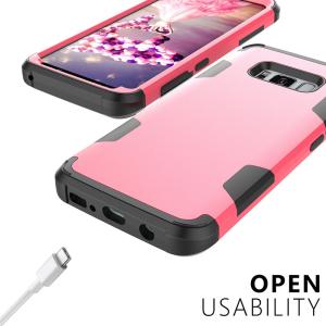 high quality silicon pc 2 in 1 shockproof cell phone case cover for samsung