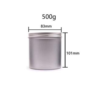 China Silver 500g Aluminum Empty Lotion Jars , Aluminium Cosmetic Containers Recyclable on sale