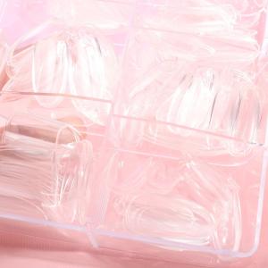 PMMA Square Nail Tips Long Square Soft Gel Nails 10 Sizes Full Cover Acrylic