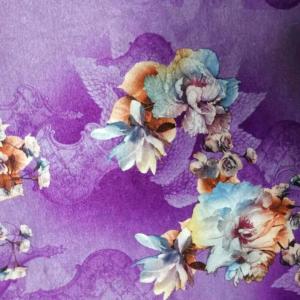 Crystal Fdy Paper Print Polyester Spandex Fabric 175GSM