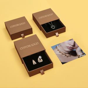 Stylish Jewelry Necklace Gift Box Colored Drawer Type With Pouch