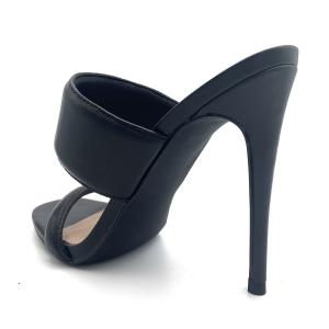 Slick Looking Easy Slip-On Square-Toe Sandals With Cushioned Straps