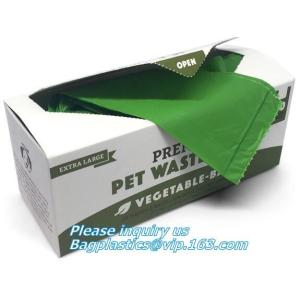 Customized Compostable Green Dog Poop Bag, biodegradable and compostable zero