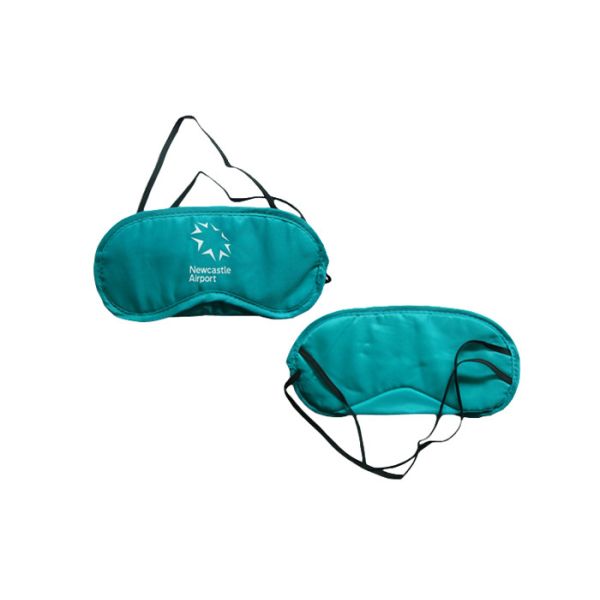 Quality Cyan Color Sleeping Blindfold Eye Mask Receive Custom On Logo / Size / Color wholesale