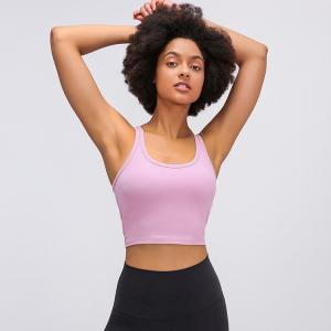 Low Price High Quality Custom Logo Y Back Padded Sport Tank Camisoles Workout