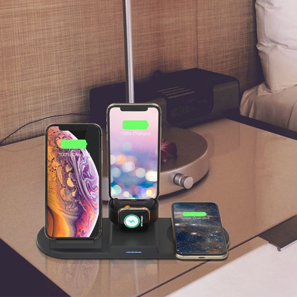 258*92*119mm Personalized Wireless Phone Charger Multifunctional 4 In 1