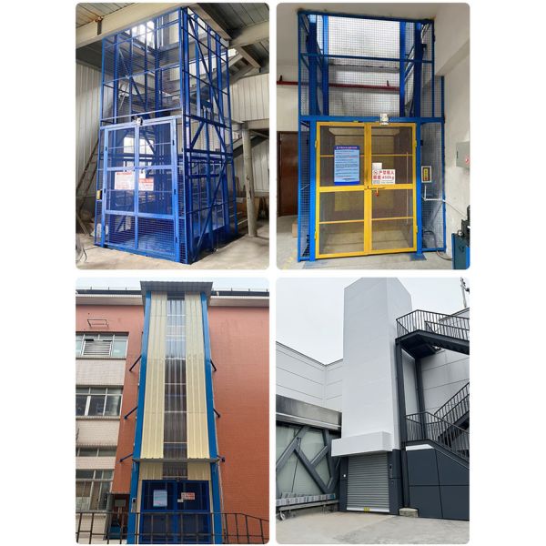 5 Tons 6 m High Customized Yellow 500kg-20000kg Large Industrial Indoor Hydraulic Freight Lift 4
