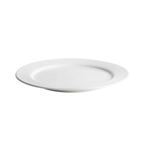 Simple Nordic Porcelain Steak Plate Plain White , LFGB Steak Serving Dish