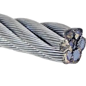 China 1'' 7/8'' Non-Alloy Galvanized Steel Core Wire Rope 6x26 IWRC/6*26 Compacted Swaged for Construction Projects on sale