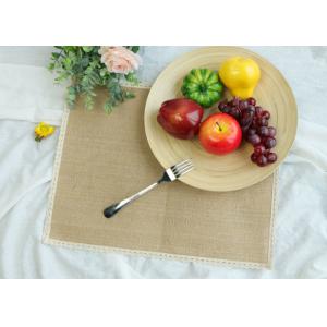 Waterproof Lamination Natural Jute Placemat With Lace Edge And Back Side