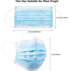 Non-Woven Fabric Flat 3-Ply Layers Breathable Disposable Face Mask Other Color