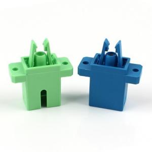 Green Adapter SC APC Simplex Body Style Mounting Type With Flange