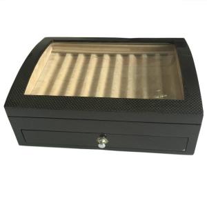 2 Layer Custom Wood Pen Box 20 Slots Durable Glossy Wooden Pen Storage Box