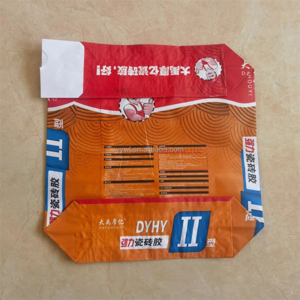 Custom 95g Multi Wall Paper Waterproof Cement Bags 20kg with Adhesive Offset Printing 95g/Custom