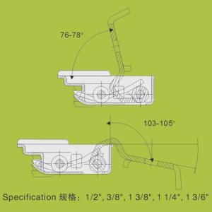 76 to 78 degree 103-105degree special angle hinges furniture accessory