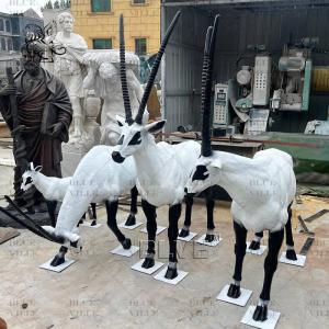 Bronze Arabian Oryx Sculpture Life Size Casting Large Animals Metal Statue