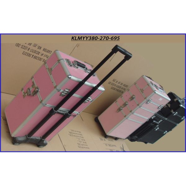 Rolling aluminum barber tool case with drawers/barber tool case KLMYY380-270-695