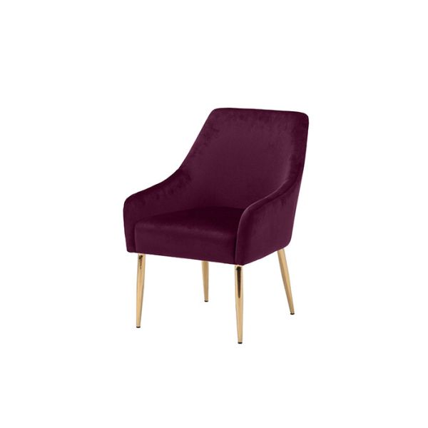 Quality Velvet Seat 68cm Modern Accent Chair With Chrome Mtal Leg wholesale