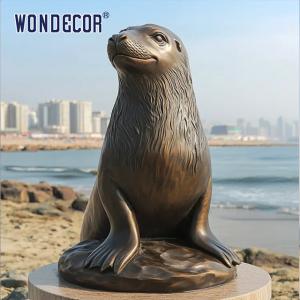 Life Size Bronze Otarie Statue For Coastal Spaces Marine Decor